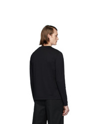 Alexander McQueen Black Skull Flower Long Sleeve T Shirt