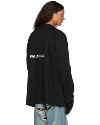 Balenciaga Black Space Long Sleeve T Shirt