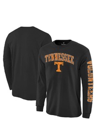 FANATICS Black Tennessee Volunteers Distressed Arch Over Logo Long Sleeve Hit T Shirt At Nordstrom