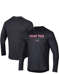 Under Armour Black Texas Tech Red Raiders Lockup Tech Raglan Long Sleeve T Shirt At Nordstrom