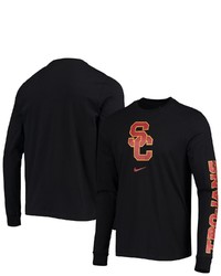 Nike Black Usc Trojans Team Lockup 2 Hit Long Sleeve T Shirt At Nordstrom
