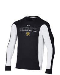 Under Armour Black Wichita State Shockers On Court Shooter Bench Long Sleeve T Shirt