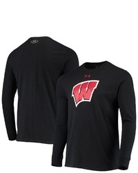Under Armour Black Wisconsin Badgers School Logo Long Sleeve T Shirt At Nordstrom