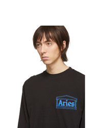 Aries Black Y2k Long Sleeve T Shirt