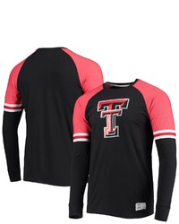 Under Armour Blackred Texas Tech Red Raiders Game Day Sleeve Stripe Raglan Long Sleeve T Shirt