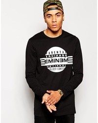 Asos Brand Longline Long Sleeve T Shirt With Eminem Print