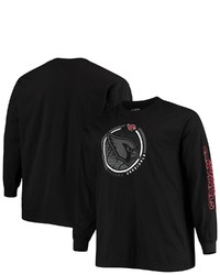 FANATICS Branded Black Arizona Cardinals Big Tall Color Pop Long Sleeve T Shirt