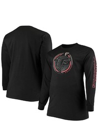 FANATICS Branded Black Atlanta Falcons Big Tall Color Pop Long Sleeve T Shirt