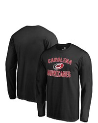 FANATICS Branded Black Carolina Hurricanes Victory Arch Long Sleeve T Shirt