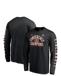 FANATICS Branded Black Cincinnati Bengals 2021 Afc Champions Vintage Long Sleeve T Shirt At Nordstrom