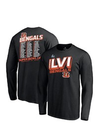 FANATICS Branded Black Cincinnati Bengals Super Bowl Lvi Bound Tilted Roster Long Sleeve T Shirt At Nordstrom