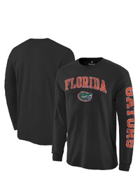 FANATICS Branded Black Florida Gators Distressed Arch Over Logo Long Sleeve Hit T Shirt