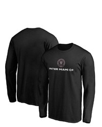 FANATICS Branded Black Inter Miami Cf Primary Logo Long Sleeve T Shirt