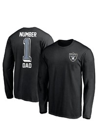 FANATICS Branded Black Las Vegas Raiders 1 Dad Long Sleeve T Shirt