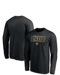 FANATICS Branded Black New Orleans Saints Squad Long Sleeve T Shirt