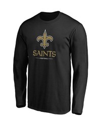FANATICS Branded Black New Orleans Saints Team Lockup Long Sleeve T Shirt