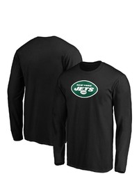 FANATICS Branded Black New York Jets Big Tall Primary Team Logo Long Sleeve T Shirt