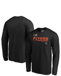 FANATICS Branded Black Philadelphia Flyers Authentic Pro Core Collection Prime Long Sleeve T Shirt