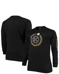 FANATICS Branded Black Pittsburgh Ers Big Tall Color Pop Long Sleeve T Shirt