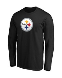 FANATICS Branded Black Pittsburgh Ers Big Tall Primary Team Logo Long Sleeve T Shirt