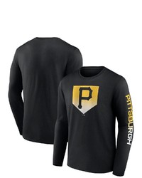 FANATICS Branded Black Pittsburgh Pirates Iconic Clear Sign Long Sleeve T Shirt At Nordstrom