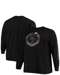 FANATICS Branded Black San Francisco 49ers Big Tall Color Pop Long Sleeve T Shirt