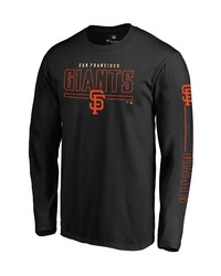 FANATICS Branded Black San Francisco Giants Team Front Line Long Sleeve T Shirt