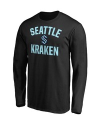 FANATICS Branded Black Seattle Kraken Victory Arch Long Sleeve T Shirt