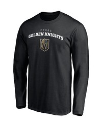 FANATICS Branded Black Vegas Golden Knights Team Logo Lockup Long Sleeve T Shirt