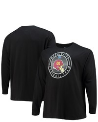 FANATICS Branded Black Washington Football Team Big Tall Color Pop Long Sleeve T Shirt