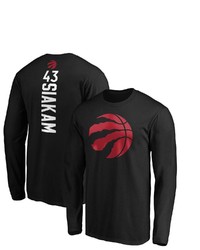 FANATICS Branded Pascal Siakam Black Toronto Raptors Team Playmaker Name Number Long Sleeve T Shirt