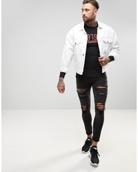 Asos Extreme Muscle Long Sleeve T Shirt With Oslo Print