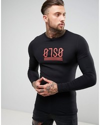 Asos Extreme Muscle Long Sleeve T Shirt With Oslo Print