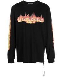 Mastermind World Fire Logo Print Long Sleeve Top