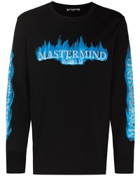 Mastermind Japan Flame Logo Print Long Sleeve T Shirt