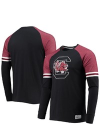 Under Armour Garnetblack South Carolina Gamecocks Game Day Sleeve Stripe Raglan Long Sleeve T Shirt