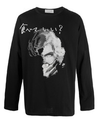 Yohji Yamamoto Graphic Print Cotton T Shirt