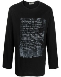 Yohji Yamamoto Graphic Print Long Sleeve T Shirt