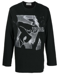 Yohji Yamamoto Graphic Print Long Sleeve T Shirt