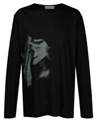 Yohji Yamamoto Graphic Print Long Sleeved T Shirt