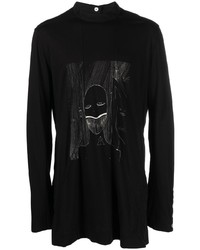 Rick Owens DRKSHDW Graphic Print Long Sleeved T Shirt