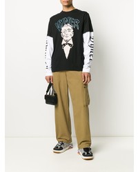 Vyner Articles Graphic Print Paneled T Shirt