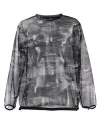 And Wander Graphic Print Sheer T Shirt