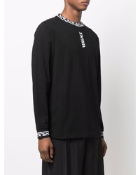 Versace La Greca Trim Long Sleeved T Shirt