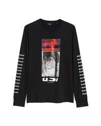 Diesel Large X Graphic Long Sleeve T Shirt