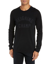 Reigning Champ Logo Long Sleeve Cotton Tee