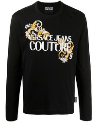 VERSACE JEANS COUTURE Logo Print Long Sleeve T Shirt