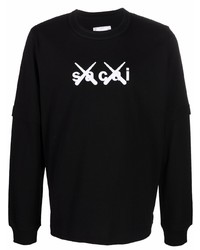 Sacai Logo Print Long Sleeve T Shirt