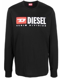 Diesel Logo Print Long Sleeve Top