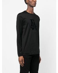 Emporio Armani Logo Print Long Sleeved T Shirt